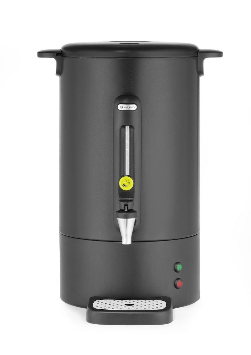 Black 14L stainless steel coffee percolator with drip-free tap Tirolix