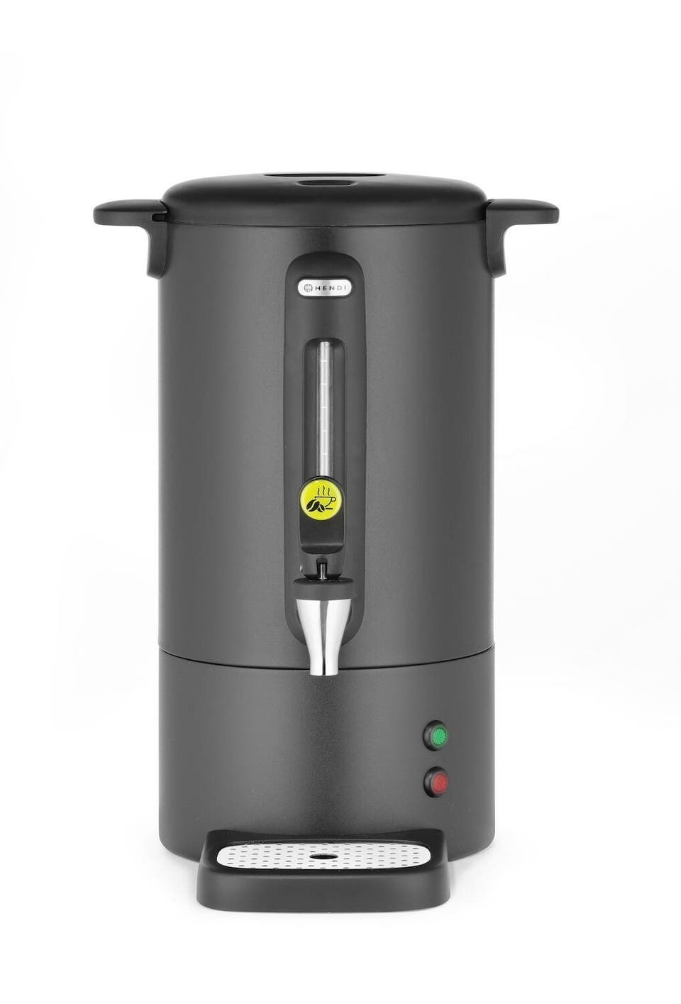 Black 7L stainless steel coffee percolator with drip-free tap Tirolix