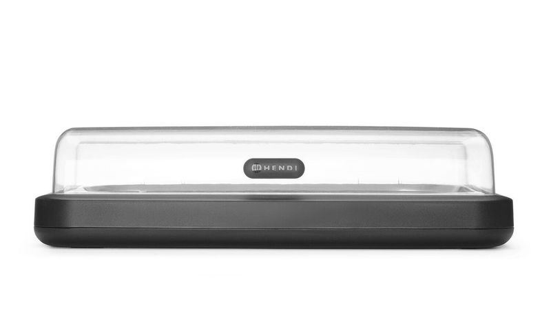 Cooling display tray stainless steel with transparent lid Tirolix