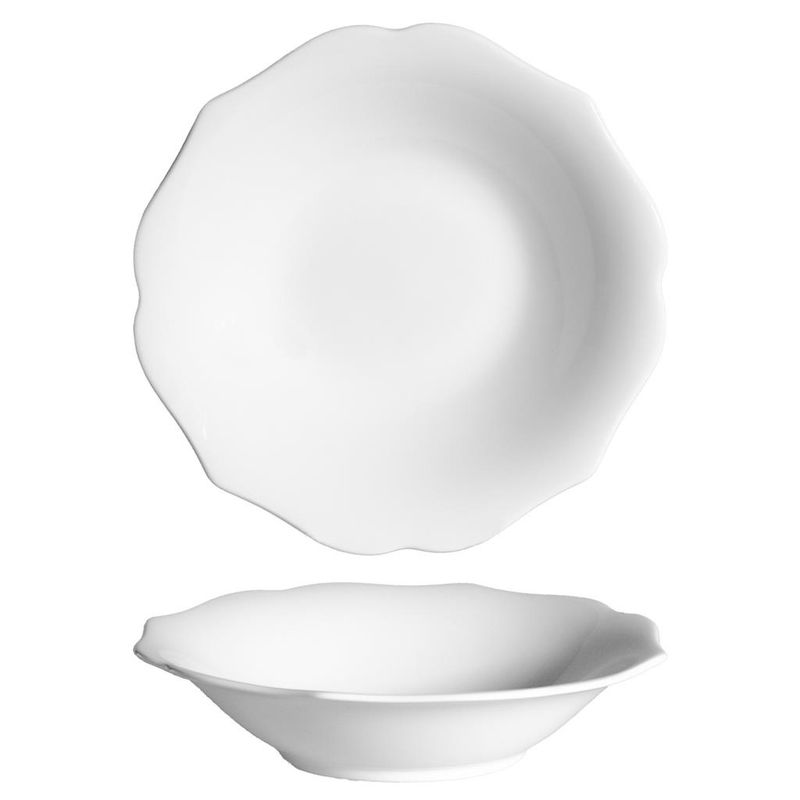 Baroness Deva Suppenteller 23 cm aus Royal Porcelain mit geformtem Rand