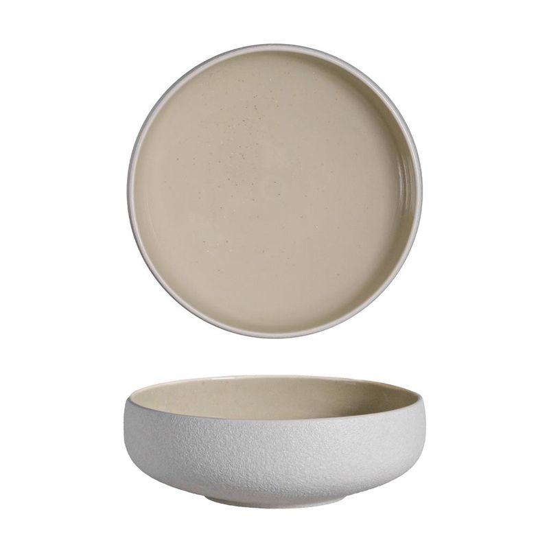 Tirolix 16 cm stoneware bowl Sandy Beige for horeca table service