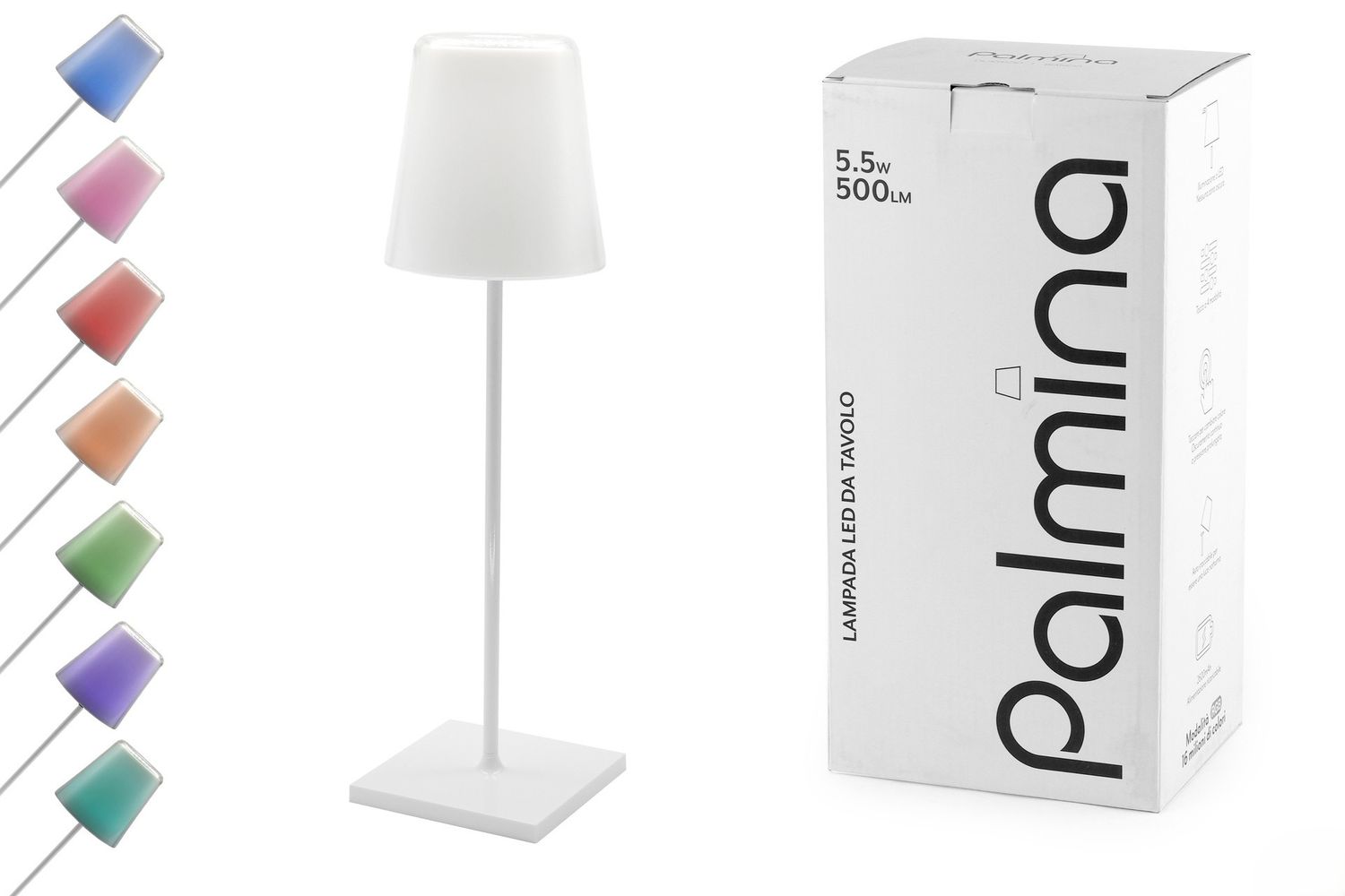 Palmina Led Table Lamp White - Tirolix