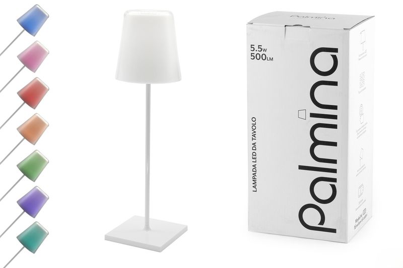 Palmina Led Table Lamp White - Tirolix
