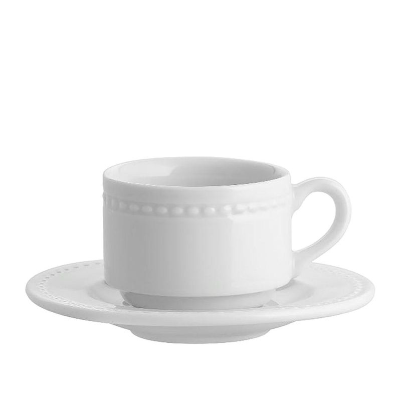 Vista Alegre Perla porcelain tea cup saucer