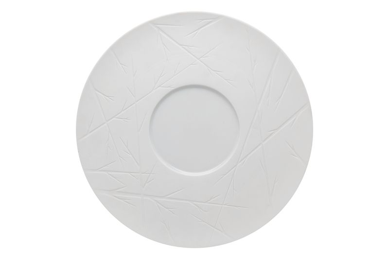 Vista Alegre 33 cm porcelain flat plate Natura embossed professional catering plate