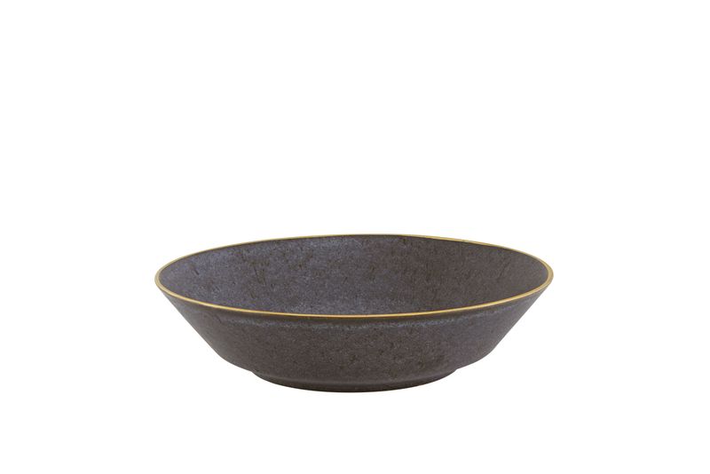 Pasta plate 25 cm Gold Stone Bronze Vista Alegre gold rim horeca