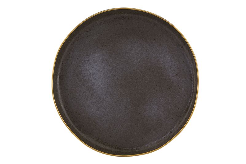 Presentation plate 33 cm Gold Stone Bronze Vista Alegre gold rim horeca