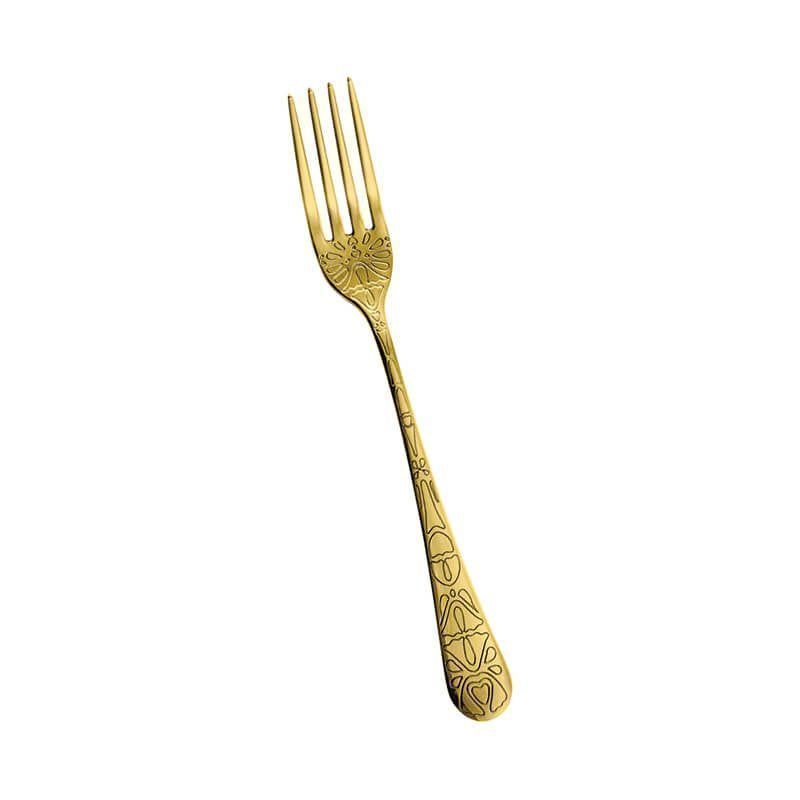Tafelgabel Tattoo Gold Edelstahl 18 10 Abert