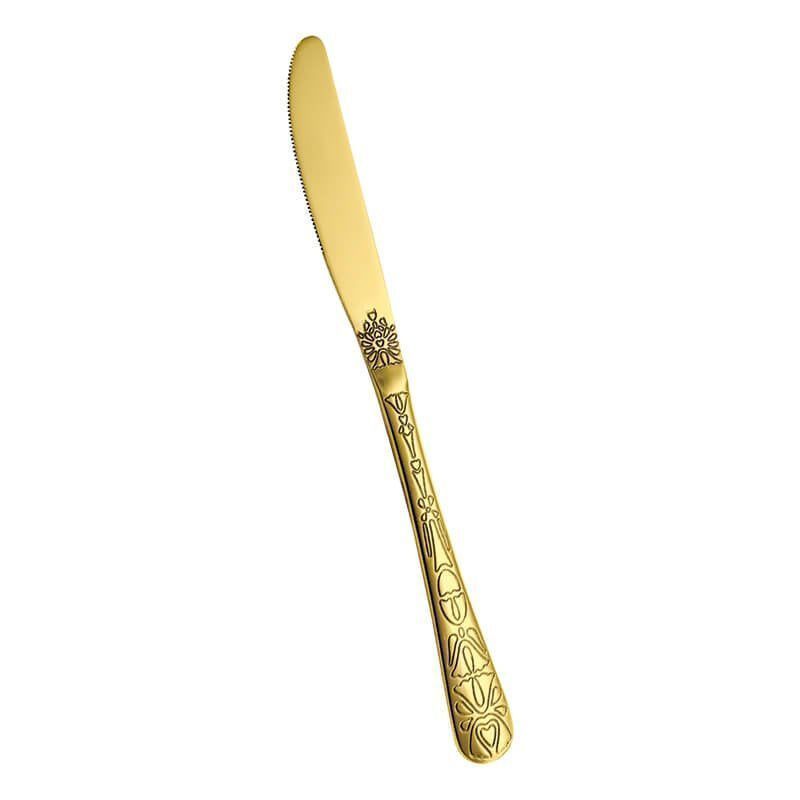 Tafelmesser geschmiedet Tattoo Gold Edelstahl 18 10 Abert
