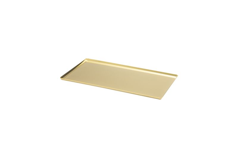 Abert stainless steel 18 10 gold tray 60x20 cm for horeca display and counter