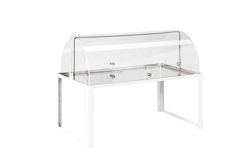 Abert stainless steel brioche display with dome 48x32 cm for horeca buffet