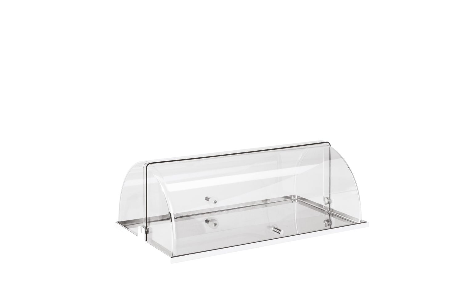 Abert stainless steel brioche display with dome 48x32 cm for horeca counter