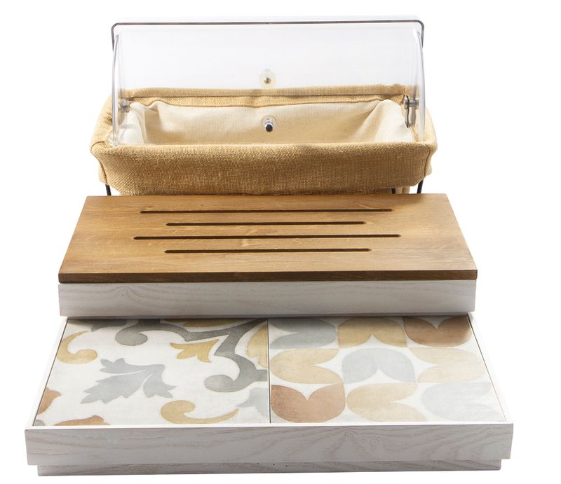 Abert bread buffet set white with board horeca