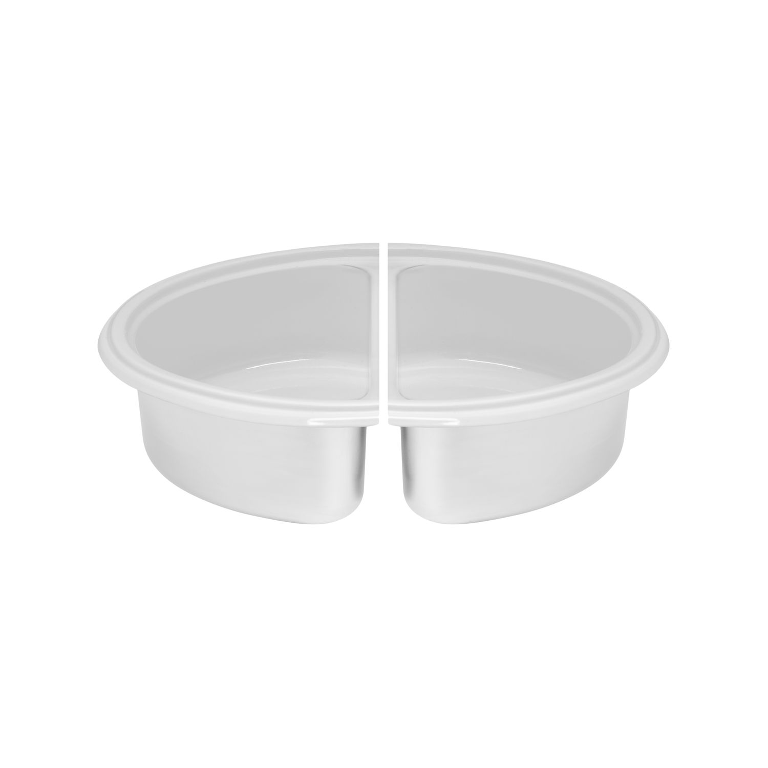 Abert bacinella GN 1/2 inox 18/10 smaltata bianca h9 cm horeca