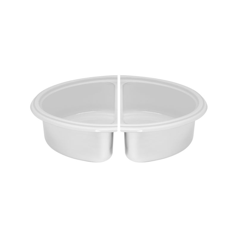 Abert bacinella GN 1/2 inox 18/10 smaltata bianca h9 cm horeca