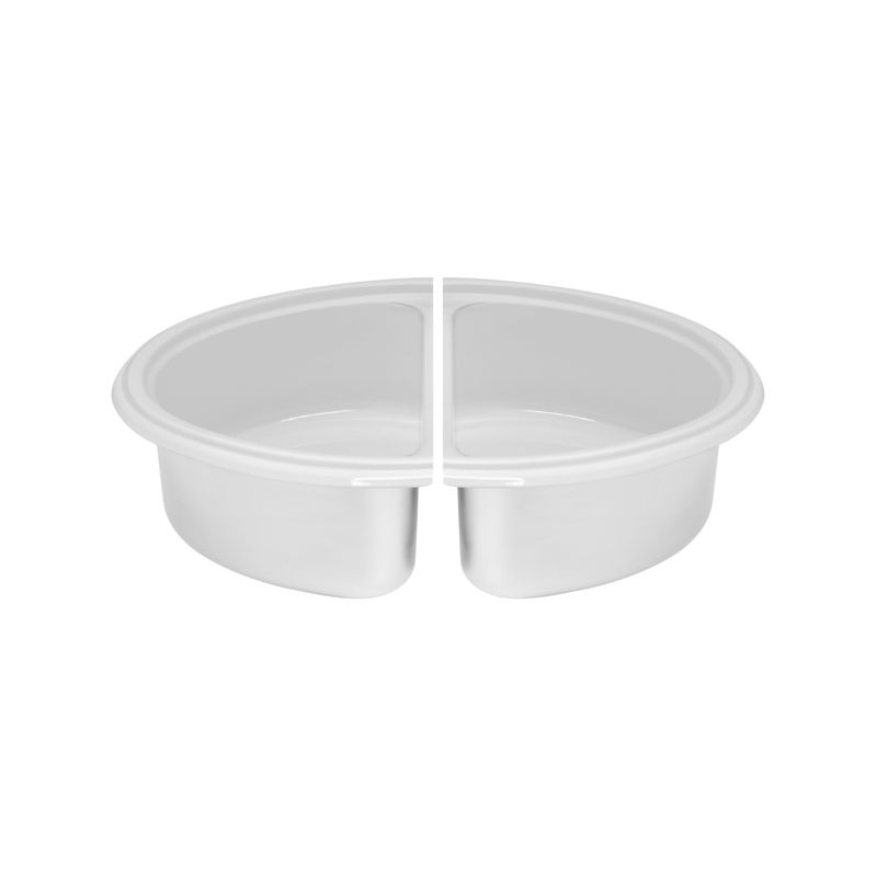 Abert GN 1/2 stainless steel insert 18/10 white enamel h9 cm horeca