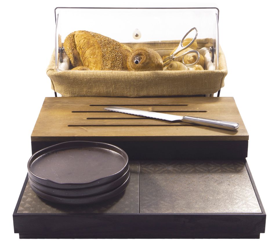 Abert bread buffet set black with board horeca