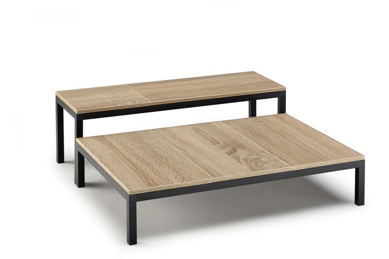 Abert alzata buffet Mixplay 52,5x52,5 cm due livelli metallo horeca