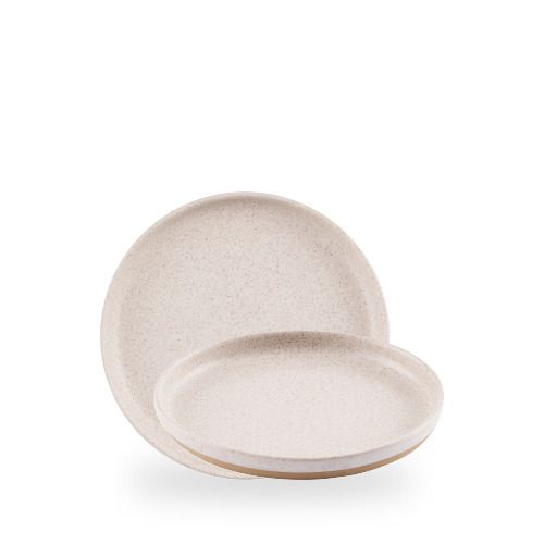 Plate with rim 21 cm Speckled White horeca
