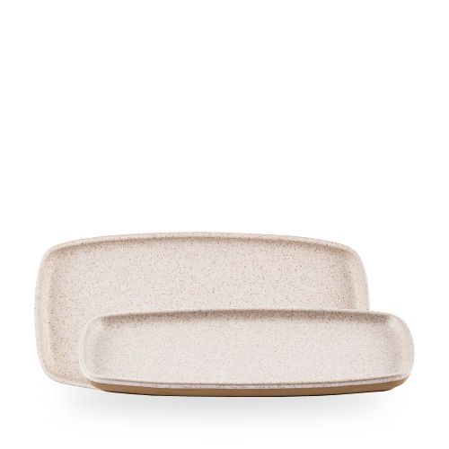 Rectangular plate Speckled White horeca