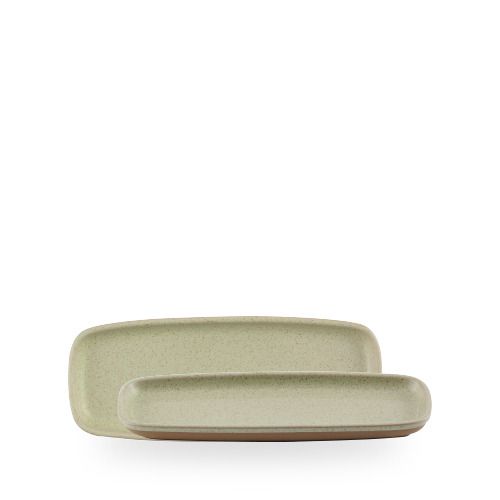 Compact rectangular plate Speckled Green horeca