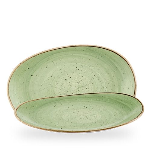 Stonecast Sage Green plate reactive glaze horeca