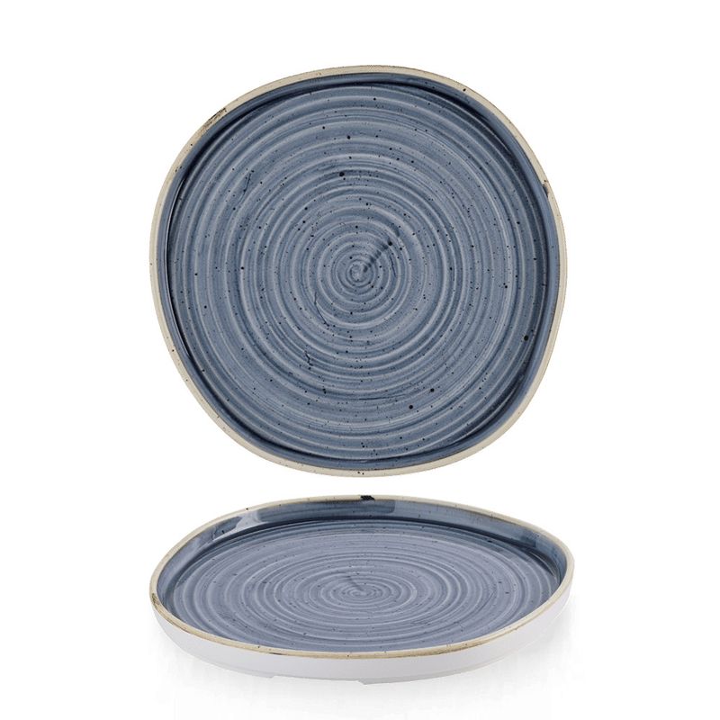 Churchill Stonecast blue plate 25 5 cm stoneware raised rim horeca use