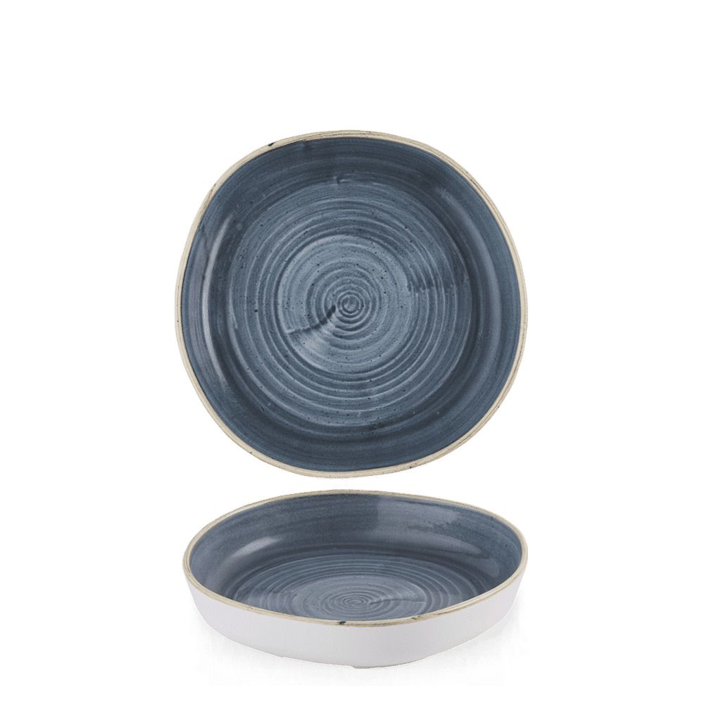 Churchill Stonecast blue bowl 20 cm stoneware raised rim horeca use
