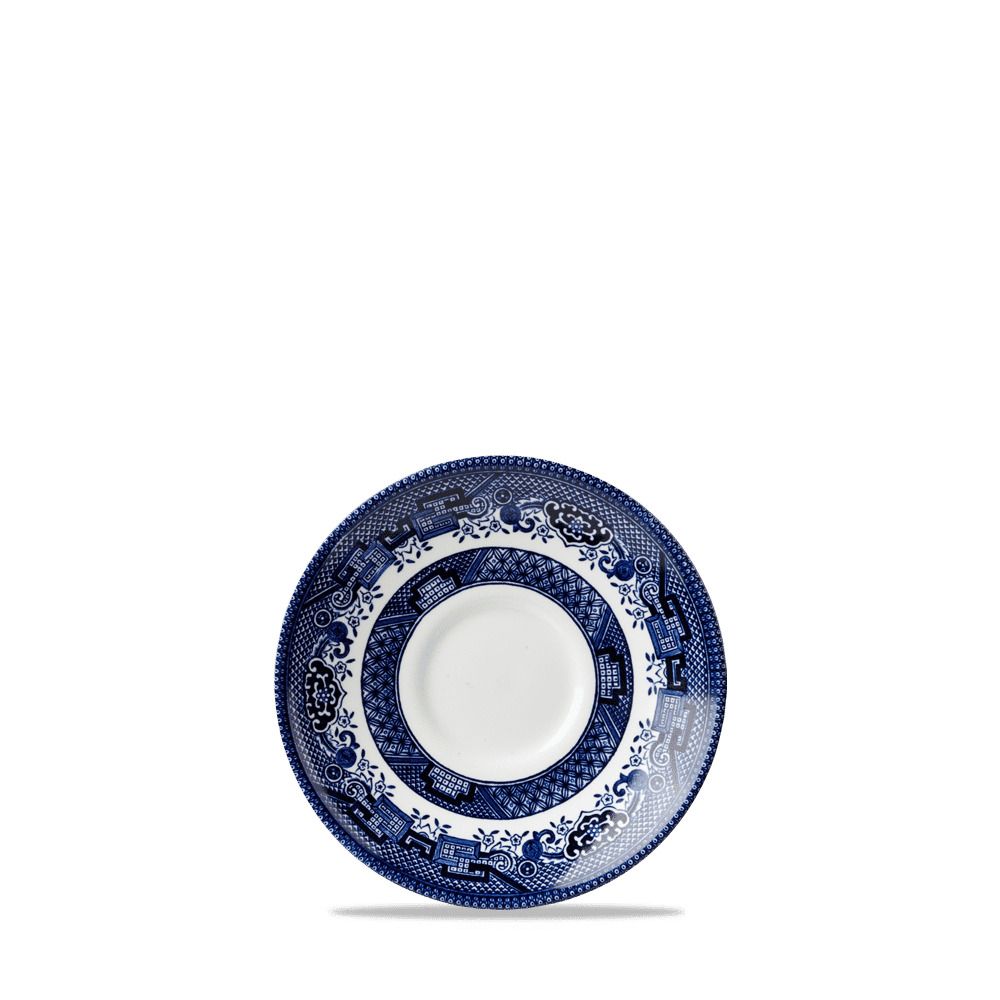 Sottotazza Churchill Blue Willow porcellana 14 cm uso horeca
