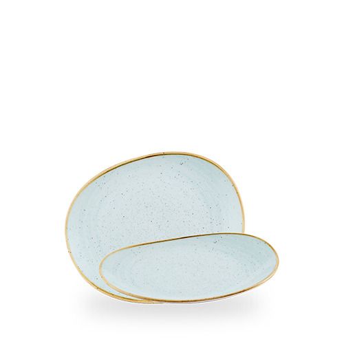 Churchill organic plate 21x17.6 cm Stonecast Duck Egg horeca