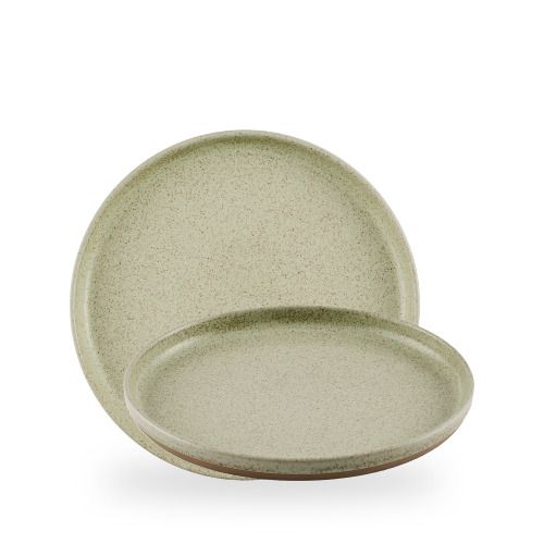 Plate with rim Speckled Green horeca