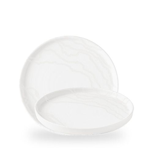 Piatto bordo verticale Churchill Tide White 26 cm rilievo onde horeca