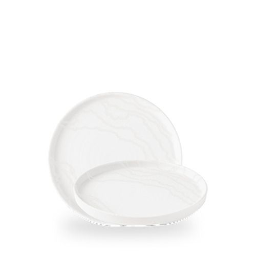 Piatto bordo verticale Churchill Tide White 21 cm rilievo onde horeca