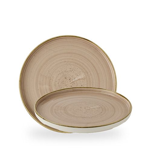 Piatto bordo alto Churchill 26 cm Stonecast Truffle smalto reattivo horeca