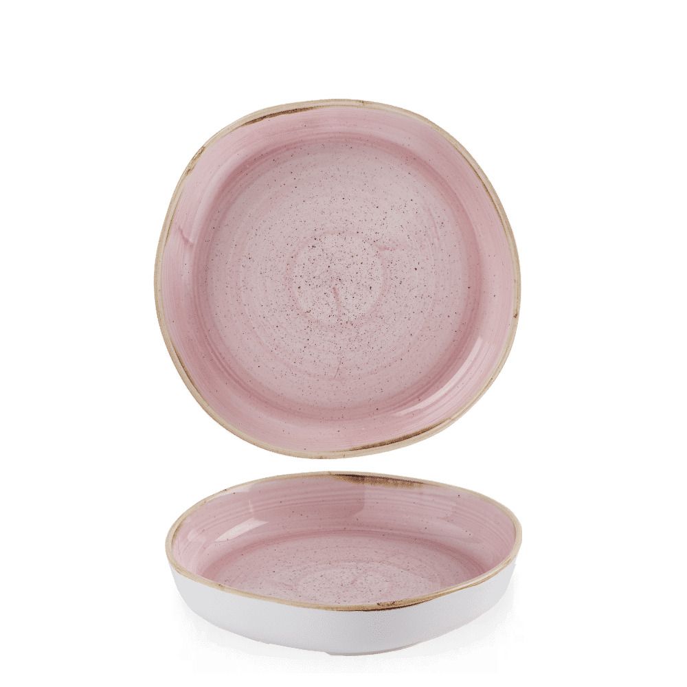 Churchill Stonecast Petal Pink stoneware bowl 21 cm horeca use