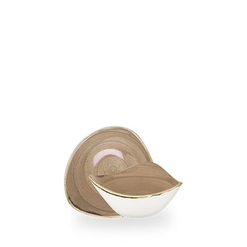Piatto fondo triangolare Churchill 15 cm Stonecast Truffle smalto reattivo horeca