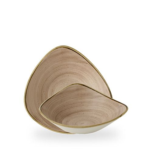 Piatto fondo triangolare Churchill 23 cm Stonecast Truffle smalto reattivo horeca