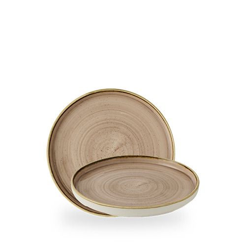 Piatto bordo alto Churchill 21 cm Stonecast Truffle smalto reattivo horeca