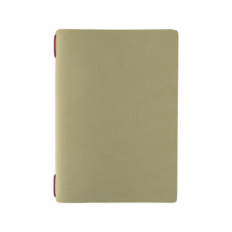 Dag Style A5 menu holder jute sage 16.5x23 cm red elastic horeca use