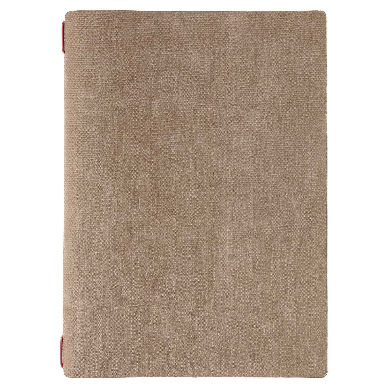 A4 menu holder juta camel Dag Style red elastic horeca