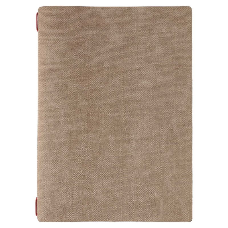 A4 menu holder juta camel Dag Style red elastic horeca