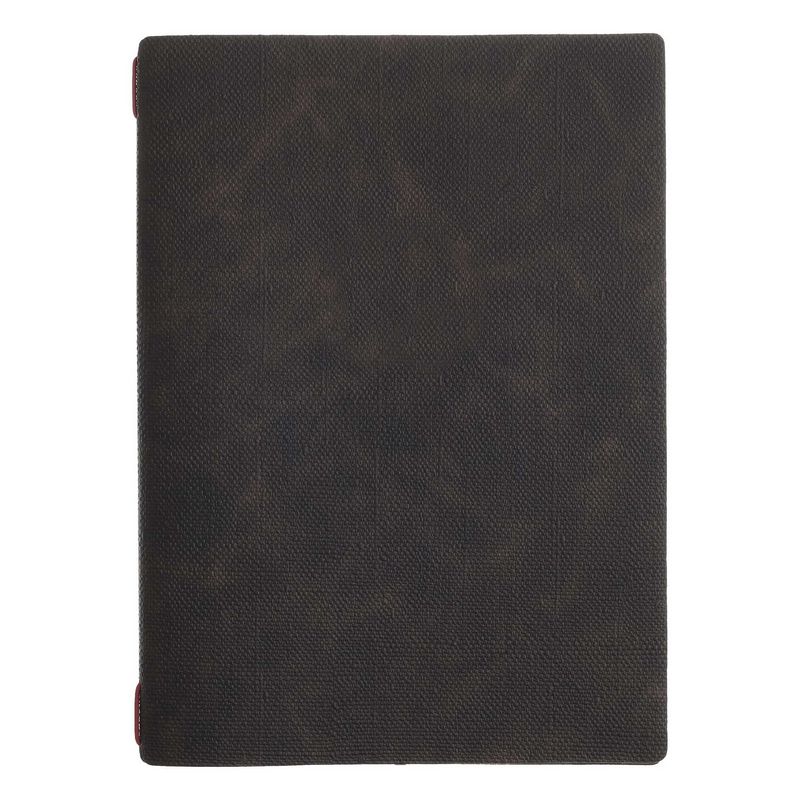Restaurant menu holder A4 juta brown Dag Style red elastic