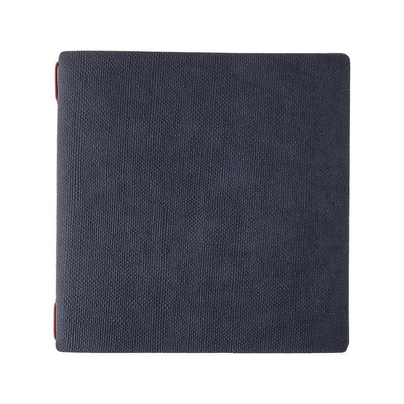 Square menu holder juta blue Dag Style red elastic horeca