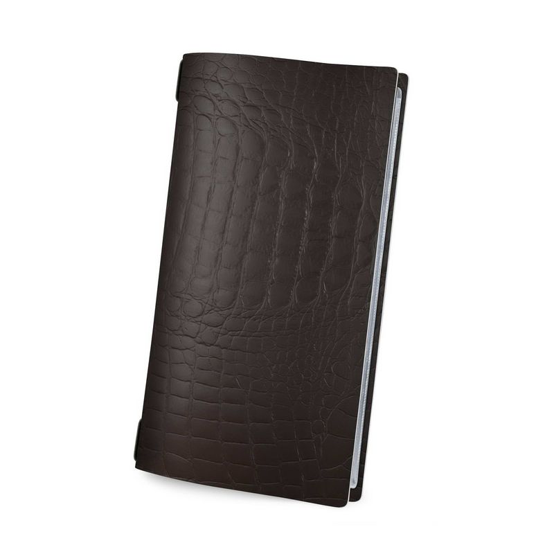 Dag Style menu holder Fashion brown crocodile A4 Slim horeca