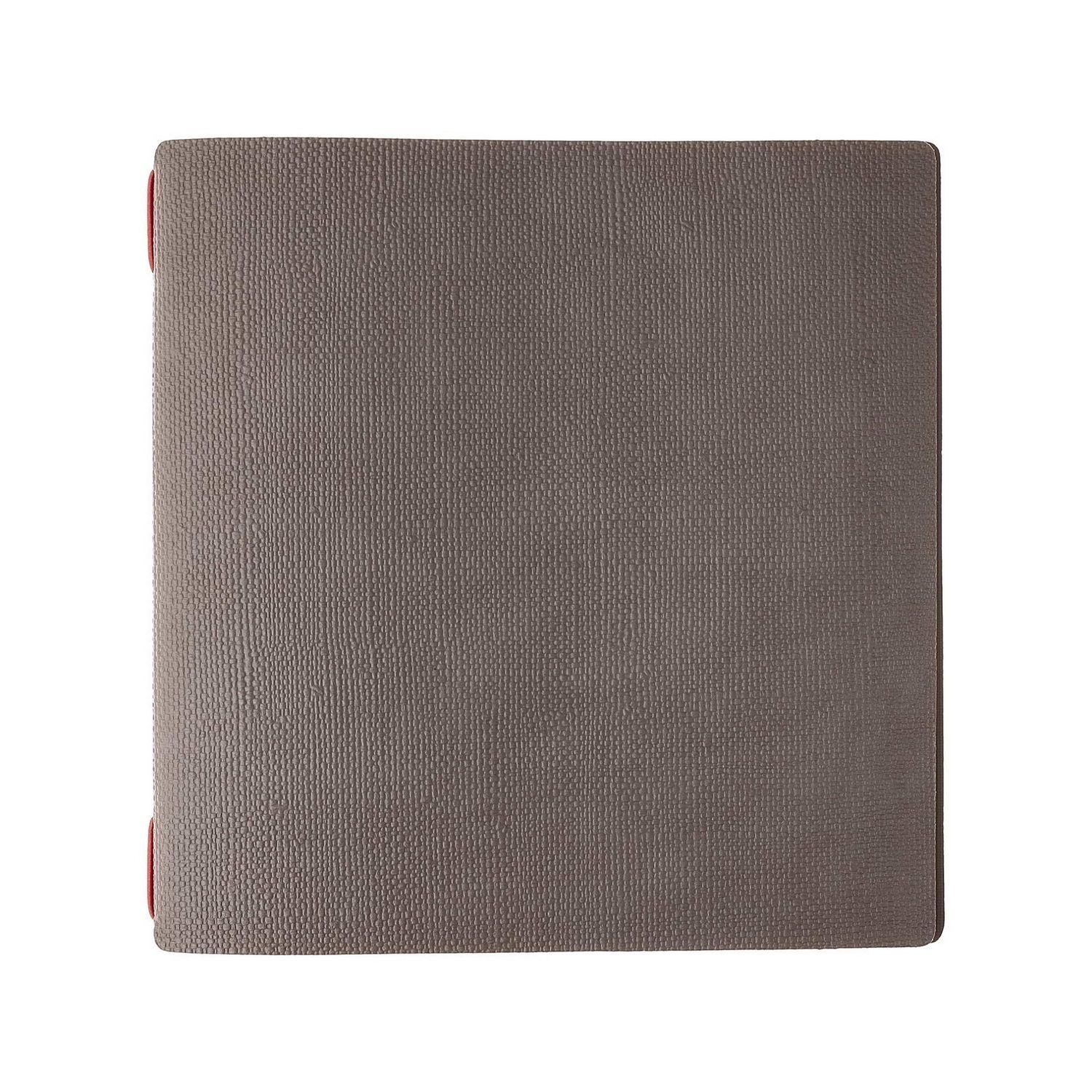 Square menu holder Dag Style juta grey red elastic horeca