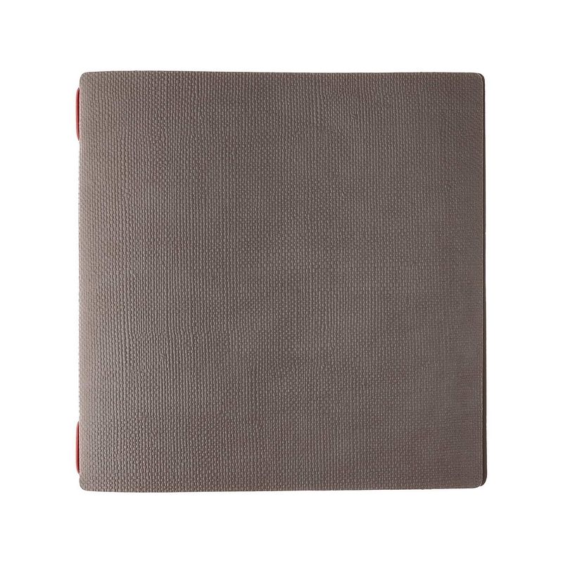 Square menu holder Dag Style juta grey red elastic horeca
