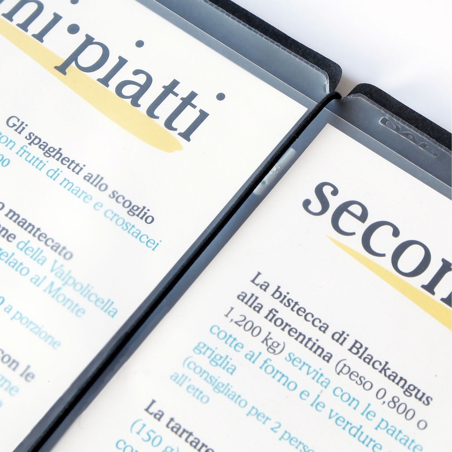 A4 matte sleeves Dag Style menu refill horeca