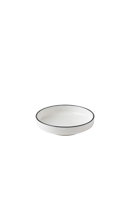 Stackable finger bowl black rim 9 cm horeca