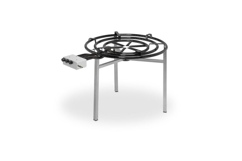 Bruciatore a gas Comas smaltato 90 cm supporto padella horeca
