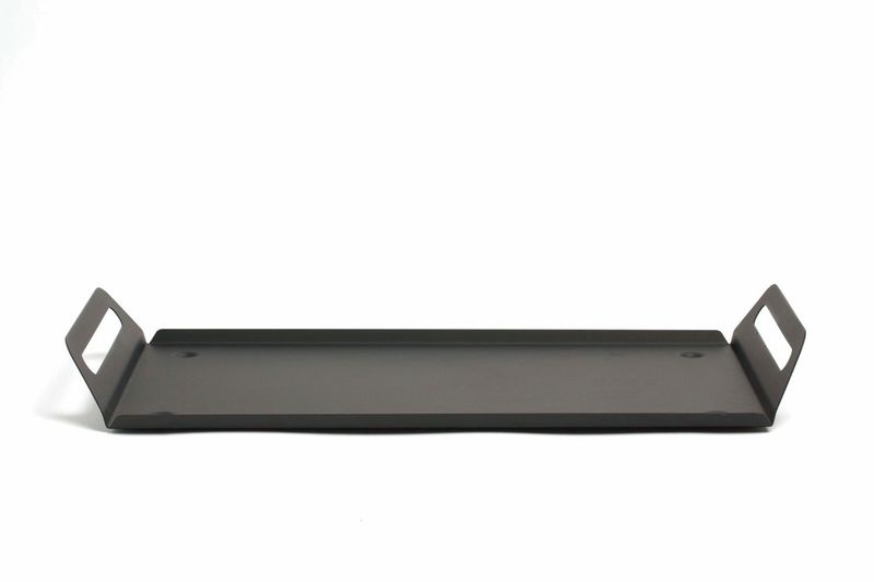Comas room service tray black steel with handles horeca use